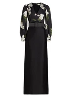 Schylor Floral Satin Gown