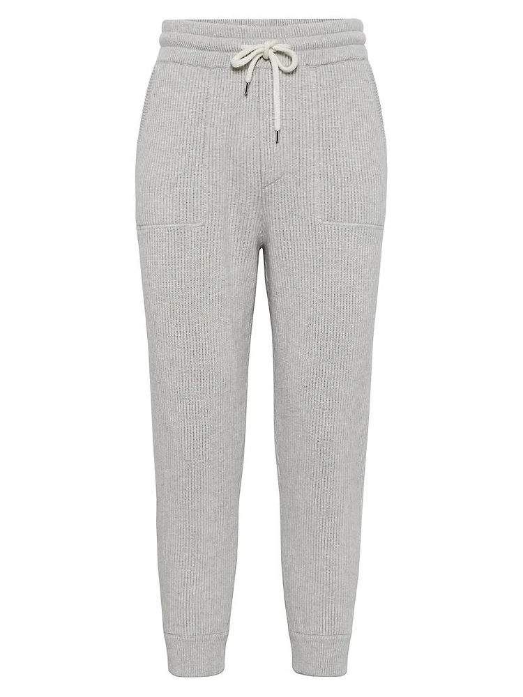 Cashmere English Rib Knit Joggers