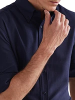 Cotton and Cashmere Twill Basic Fit Shirt