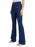 Barlow Pocket-Front High-Rise Flare Jeans