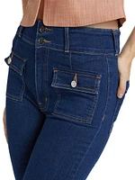 Barlow Pocket-Front High-Rise Flare Jeans