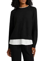 Layered Two-Tone Knit Top