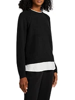 Layered Two-Tone Knit Top