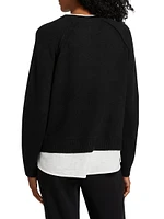 Layered Two-Tone Knit Top