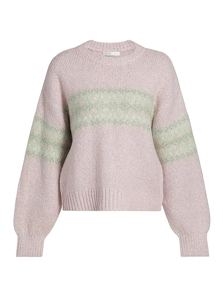 Fair Isle-Style Crewneck Sweater