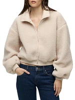 Faux-Shearling Zip-Up Jacket