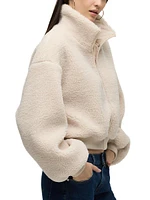 Faux-Shearling Zip-Up Jacket