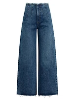 James Petite High-Rise Wide-Leg Jeans