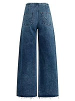 James Petite High-Rise Wide-Leg Jeans