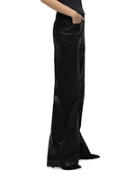 Jodie Coated-Denim High-Rise Wide-Leg Jeans