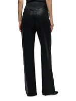 Jodie Coated-Denim High-Rise Wide-Leg Jeans