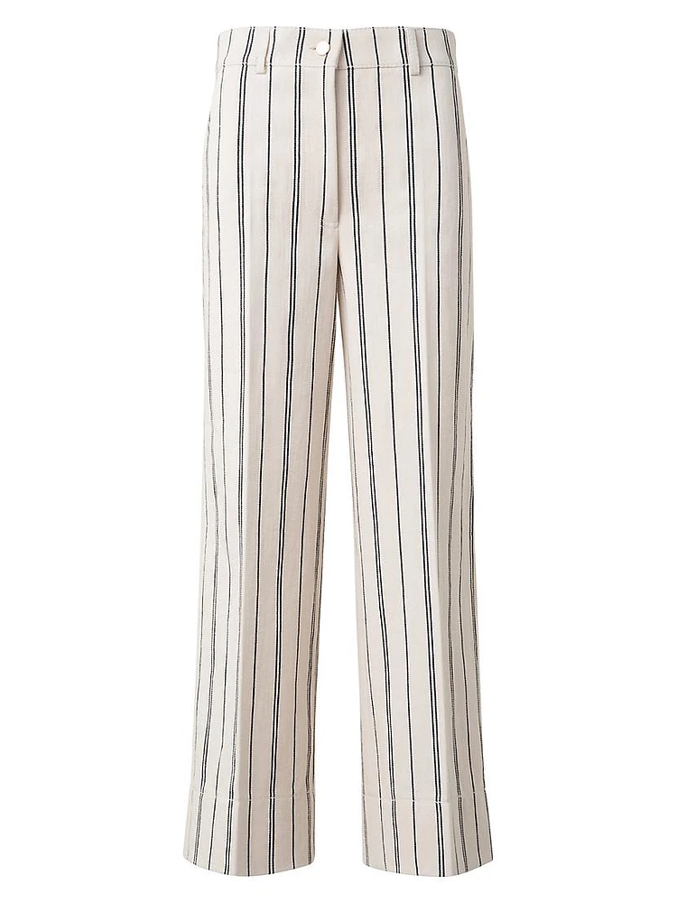 Chiara Cropped Striped Pants