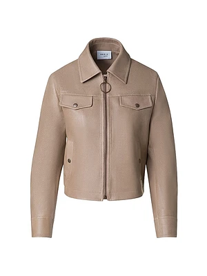 Pin Dot Leather Jacket