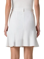 Denim Godet Skirt