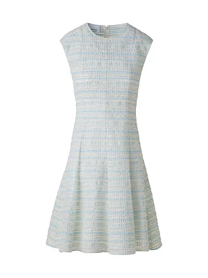 Tweed Organza Flared Minidress