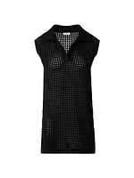 Mesh Knit Sleevless Tunic Top