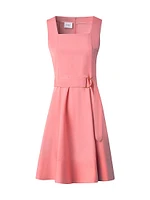 Cotton Poplin Square Neck Minidress