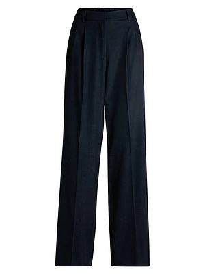 Regular-Fit Trousers Denim-Effect Twill