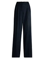 Regular-Fit Trousers Denim-Effect Twill