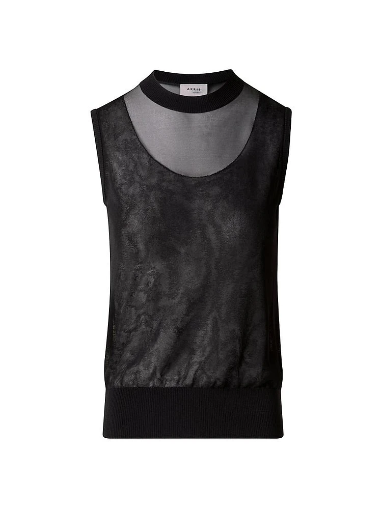 Semi-Sheer Layered Top