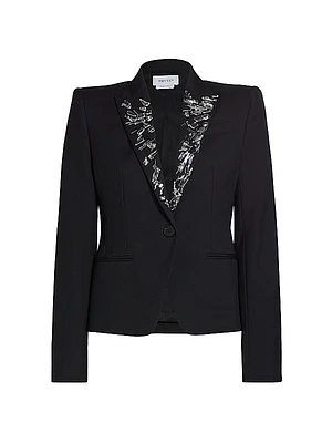 Embroided Lapel Jacket