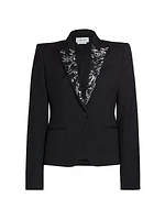 Embroided Lapel Jacket