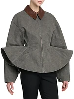 Stonewash Canvas Peplum Jacket