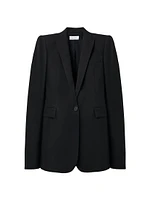 Wool Gabardine Blazer