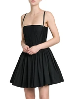 Poplin Pleated Minidress