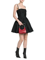 Poplin Pleated Minidress