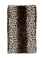 Faux Fur Leopard Midi-Skirt