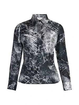 Smashed Screen Silk Shirt