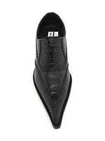 Birdee Brogue Point Toe Leather Dress Shoes