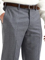 Virgin Wool Flannel Italian Fit Trousers