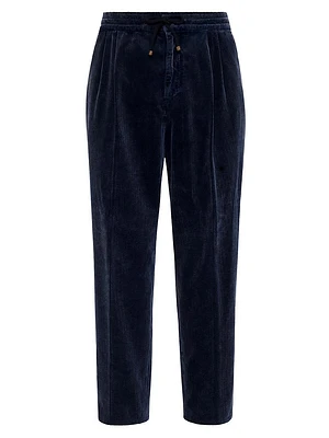 Garment Dyed Leisure Fit Trousers Cotton Corduroy