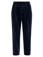 Garment Dyed Leisure Fit Trousers Cotton Corduroy