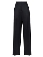 Virgin Wool and Cashmere Loose Straight Trousers