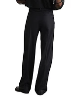 Virgin Wool and Cashmere Loose Straight Trousers