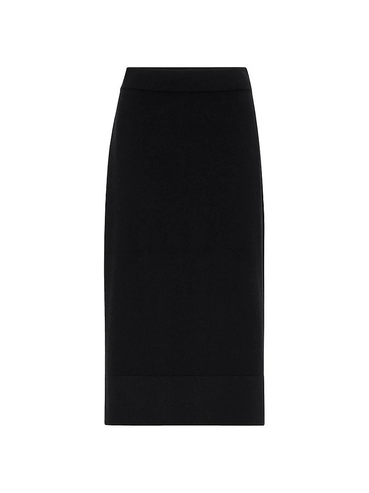 Cashmere Knit Midi Skirt