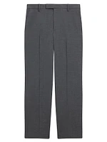 Stretch-Wool Straight-Leg Suit Pants