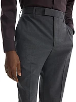 Stretch-Wool Straight-Leg Suit Pants