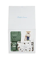 Baby Boy's 4-Piece Polo Bear Gift Set