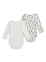 Baby Boy's Polo Bear Cotton Bodysuit Set