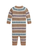 Baby's Fair Isle Wool Sweater Coveralls