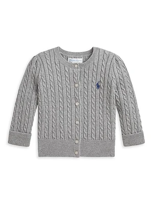 Baby Girl's Cable-Knit Cotton Cardigan