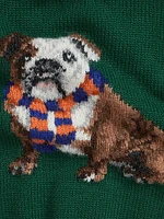 Baby Boy's Bulldog Intarsia Sweater