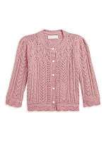 Baby Girl's Pointelle Knit Cardigan