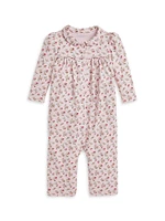 Baby Girl's Floral Cotton Coverall