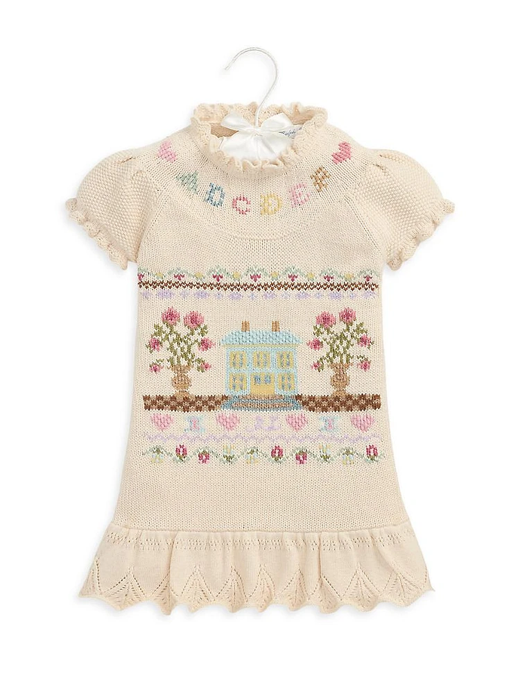 Baby Girl's Home Intarsia Knit Dress