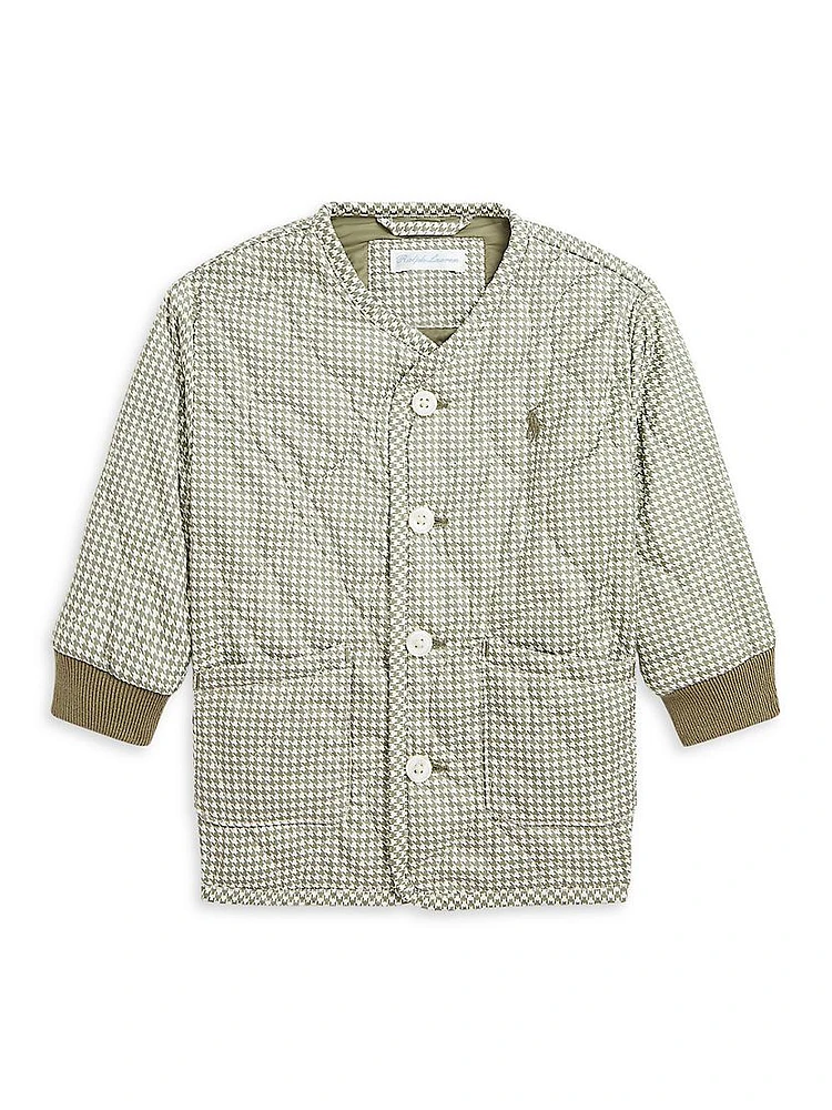 Baby Boy's Houndstooth Quilted Jacket